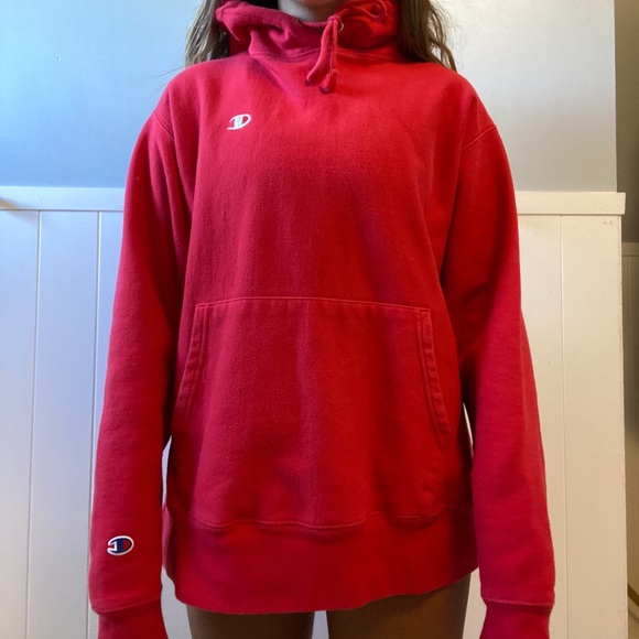 Champion Tops - Champion Reverse Weave Hoodie Red